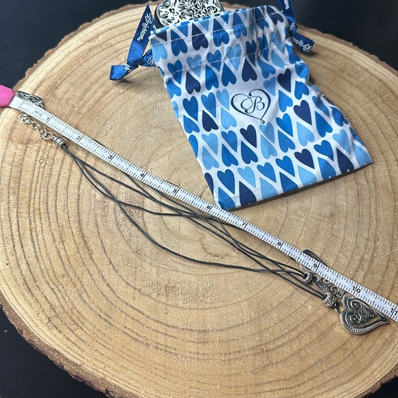 Brighton Triple Layered Black Rope Silver Pendant Necklace - Picture 8 of 8